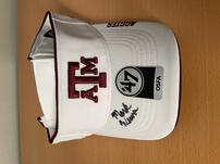 Aggie Women's Tennis Visor Signed by Coach Mark Weaver 202//151